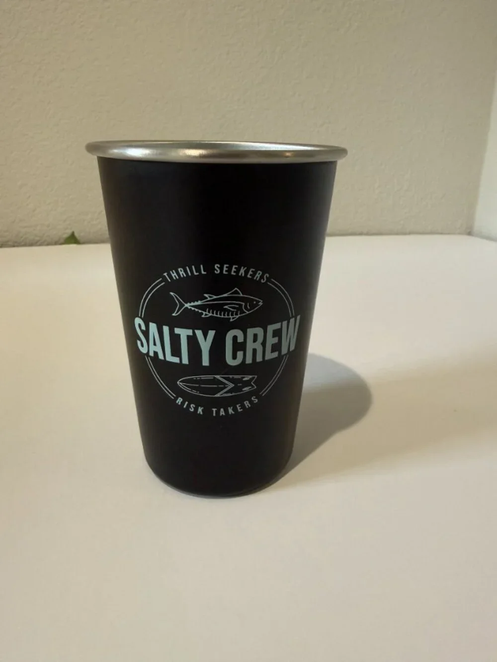 Salty Crew Thrill Seekers Risk Takers Black Aluminum Pint Cup